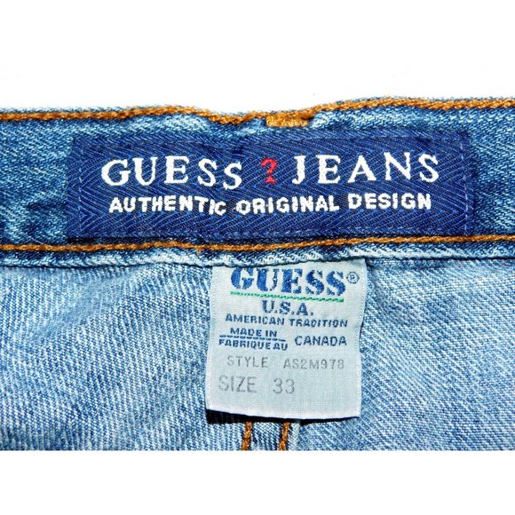 Guess Workwear Original Design Blue Carpenter Jeans Mens 33 x 33 - Picture 2 of 11